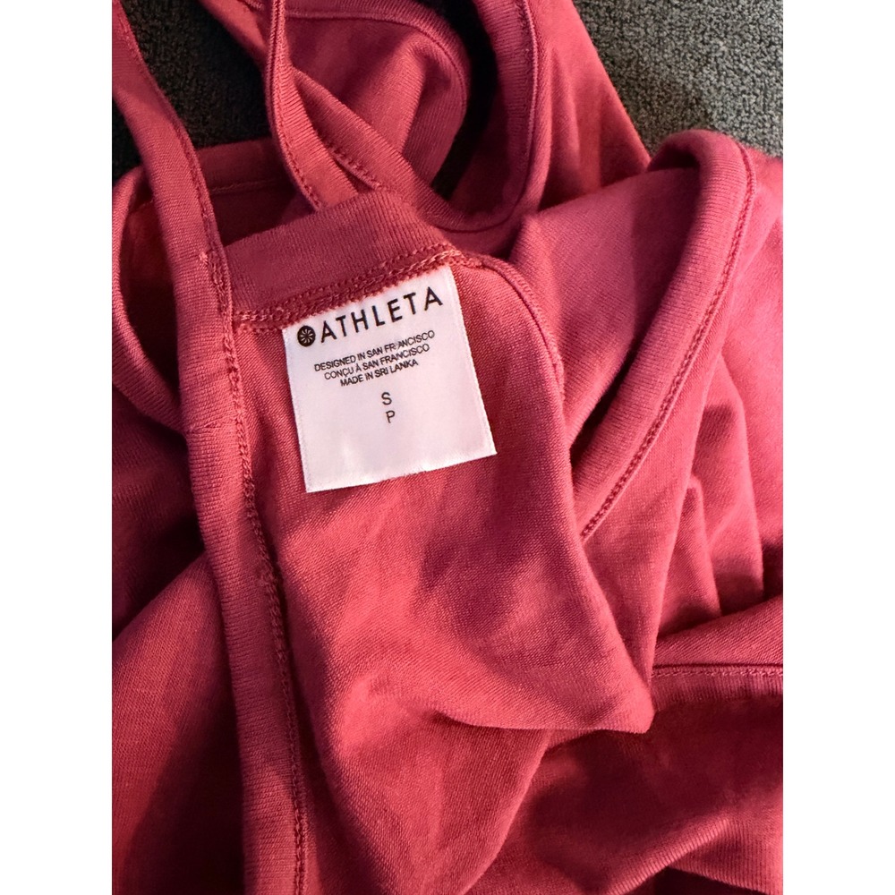 Athleta Renew High Neck Tank Top Raspberry Pink Racerback S - Picture 4 of 6